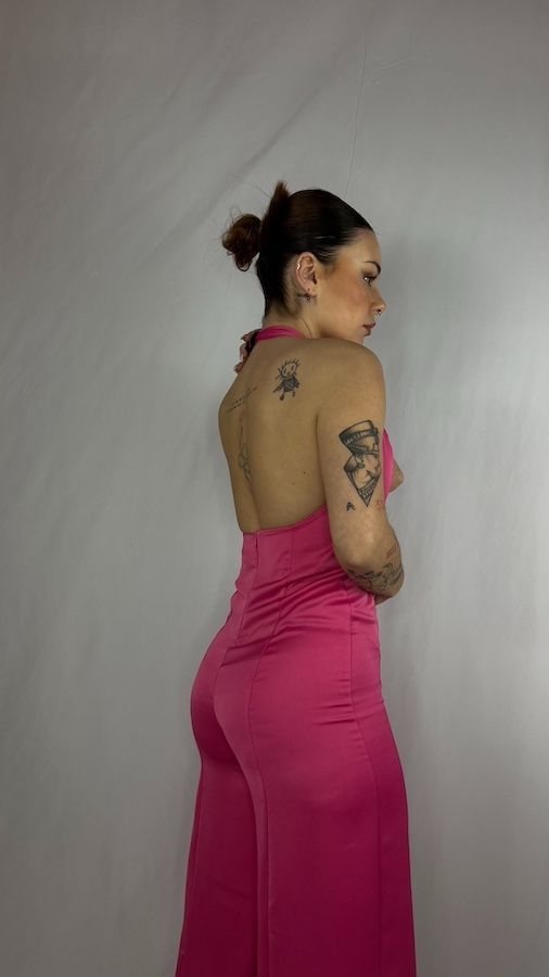 MONO FUCSIA SATINADO ESPALDA - Imagen 3