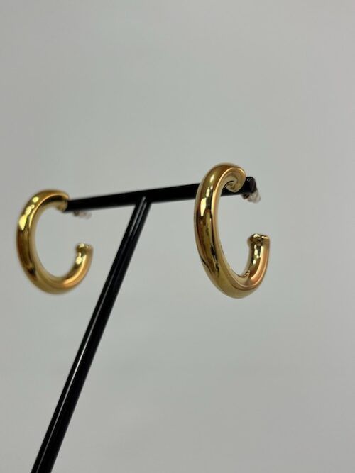 PENDIENTES ARO ACERO DORADO