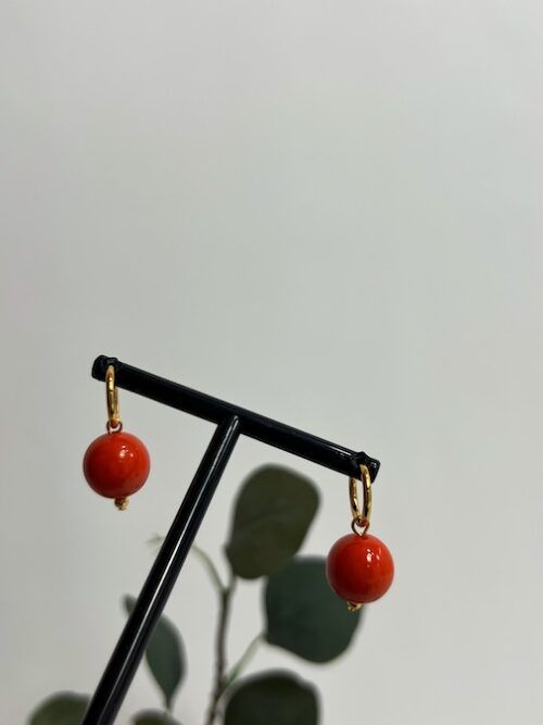 PENDIENTES BOL CORAL