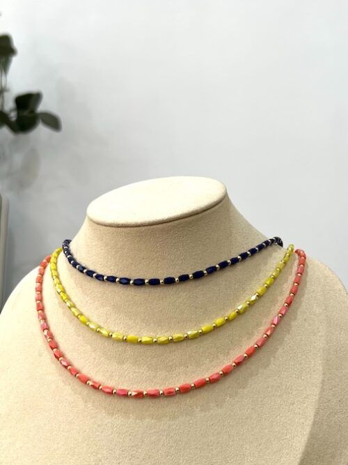 CADENA CRISTALES ACERO