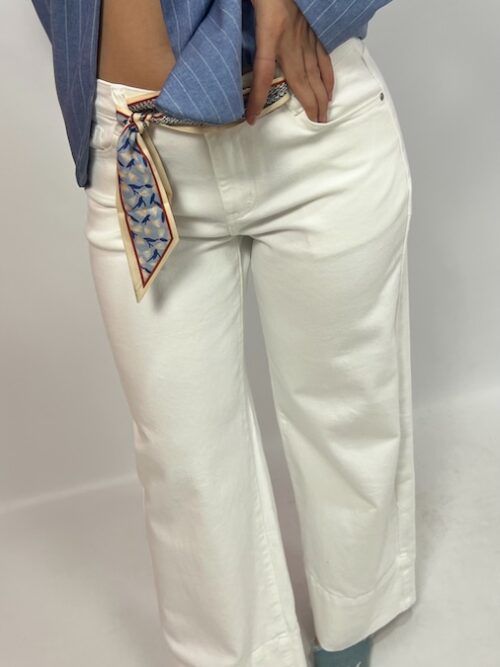 JEANS WIDE LEG CULOTTE WHITE