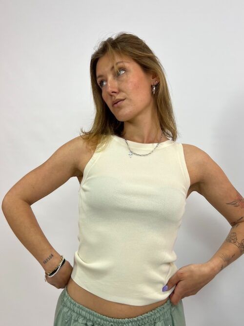 TOP PUNTO SISA BEIGE