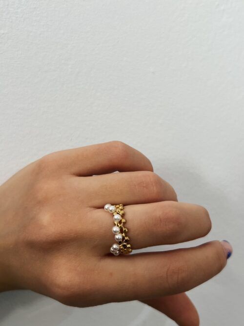 ANILLO PERLITAS ACERO