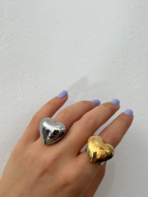 ANILLO CORAZÓN BIG ACERO