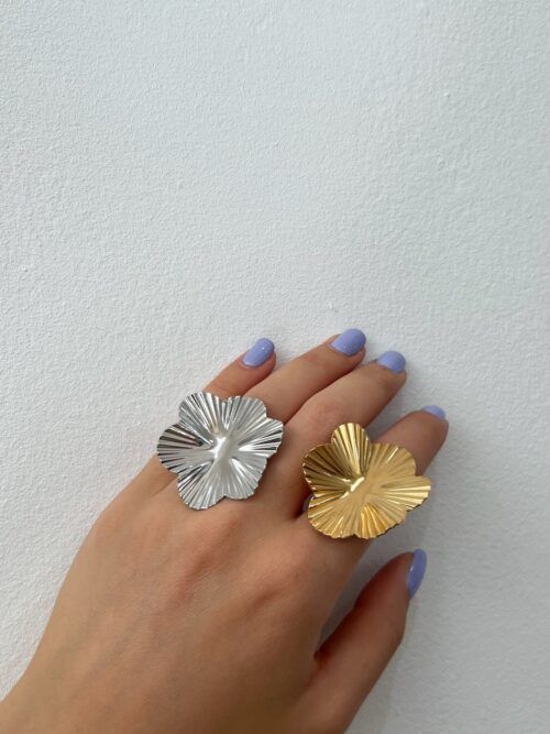 ANILLO FLOR MAXI ACERO