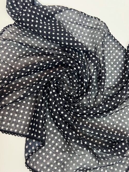 PAÑUELO TEJIDO DOTS NEGRO