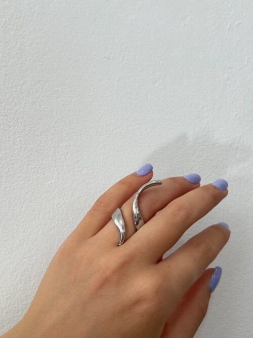 ANILLO LINEAL ACERO PLATEADO
