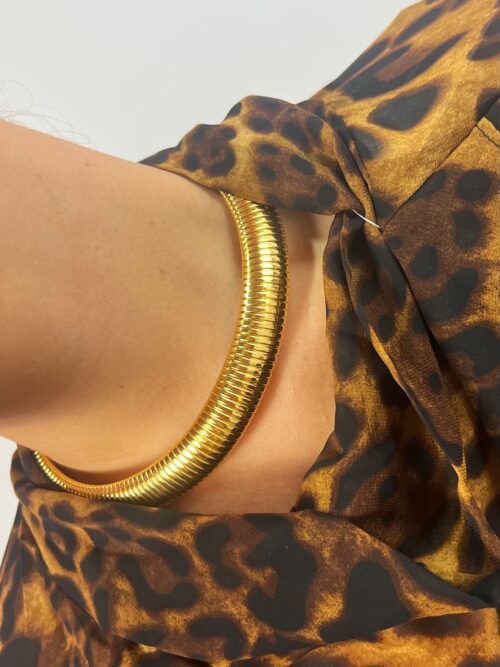 CHOKER DORADO ACERO