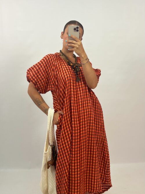 VESTIDO VICHY TEJA