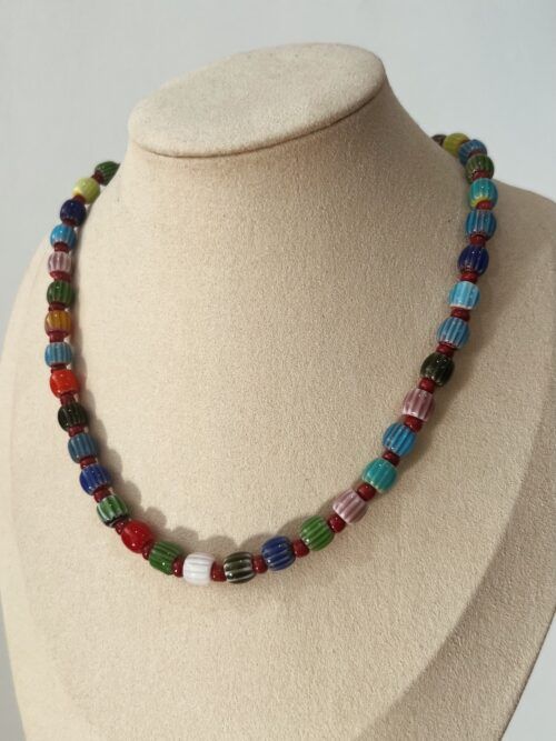 COLLAR CRISTALES COLOUR ACERO