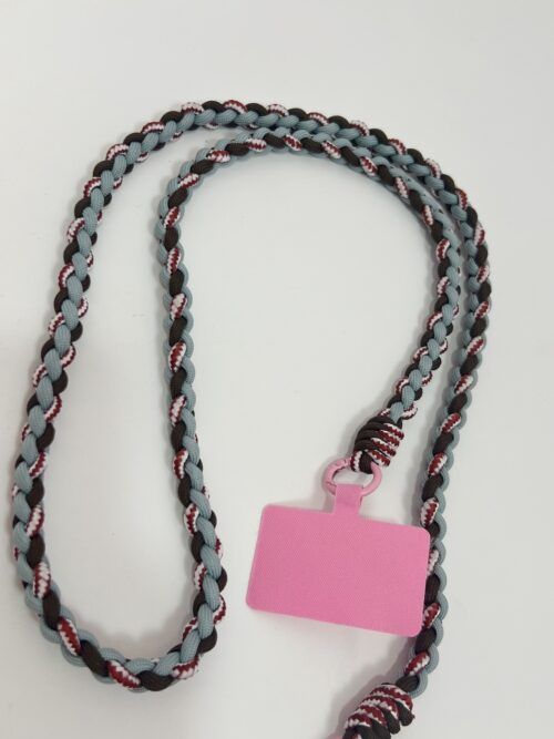 CUELGA MÓVIL/BOLSO TRENZADO FUCSIA