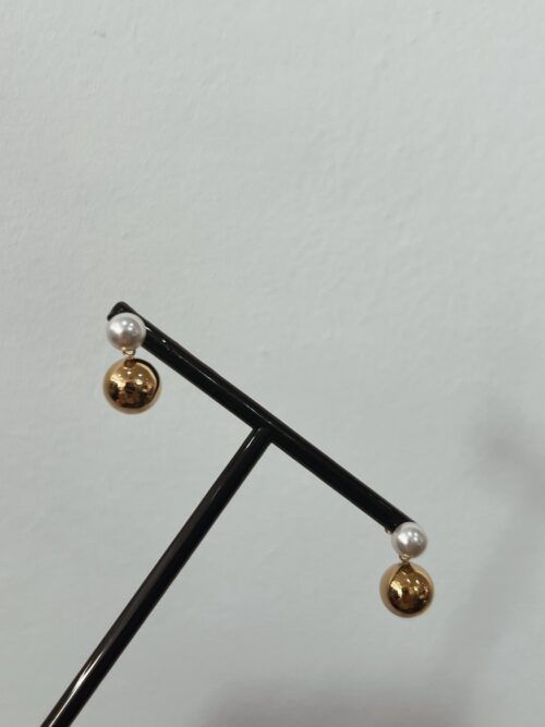 PENDIENTES DOBLE BOWL DO ACERO