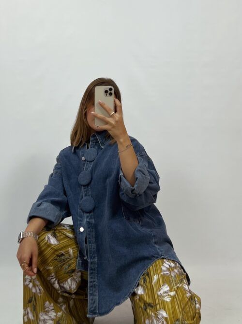 CHAQUETA MAXI BOTONES DENIM