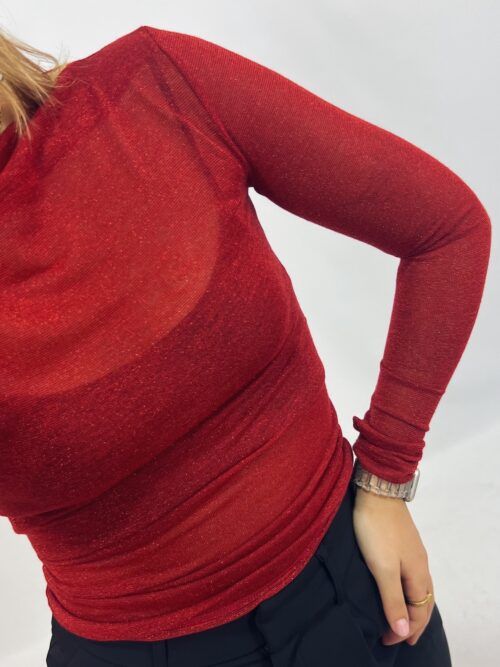 TOP GLITTER ROJO LUM