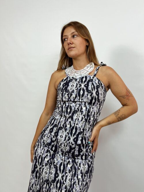 TOP ESTAMPADO IKAT BLUE