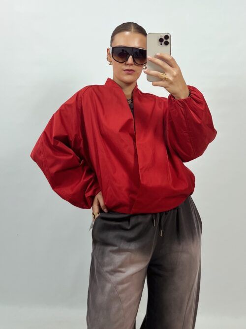 BOMBER NYLON ROSSO
