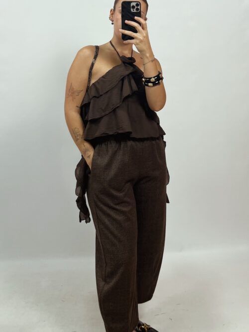 PANTALÓN CUADROS CORSARIO BAGGY