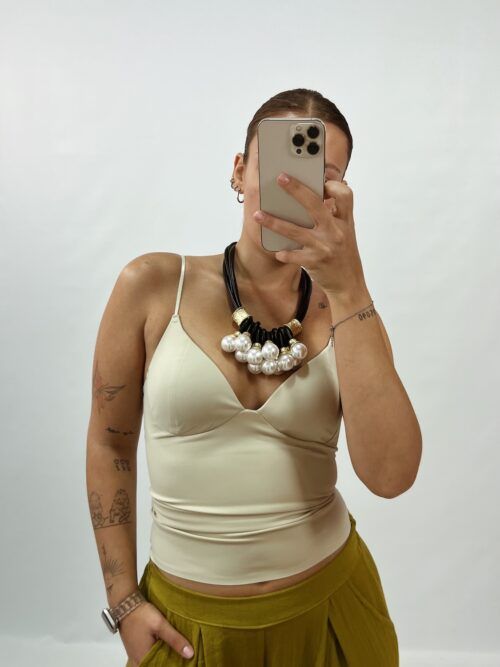 TOP LICRA COPAS BEIGE LUM