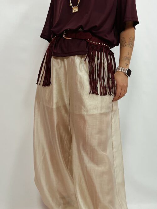 PANTALÓN SEMITRANSPARENTE CHAMPÁN LUM