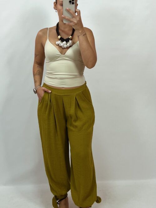 PANTALÓN BOMBACHO LAZADA VERDE