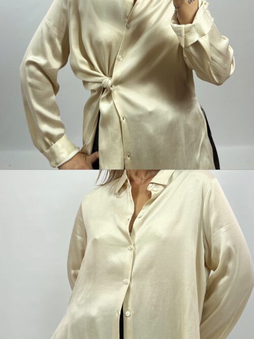 CAMISA SATINADA CHAMPÁN LUM