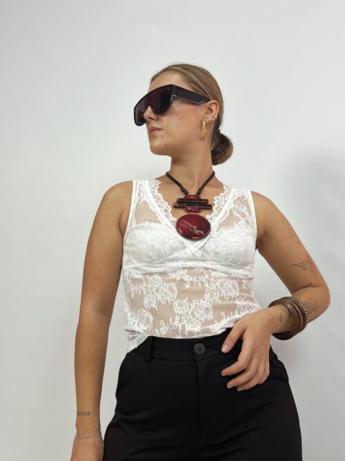 TOP ENCAJE WHITE LUM
