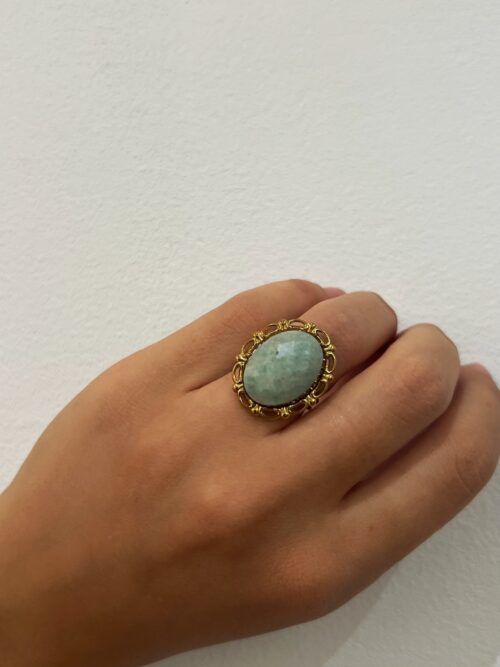 ANILLO ESMERALDA ACERO
