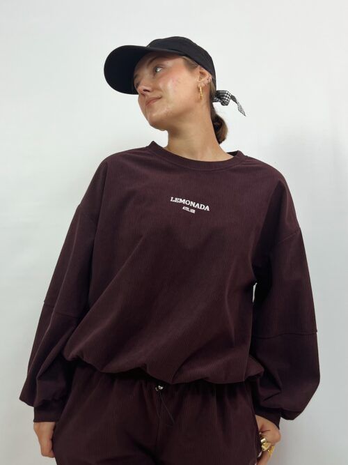 SUDADERA PANA PURPLE ATELIER