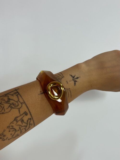BRAZALETE ABIERTO CARAMELO