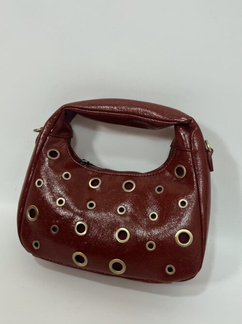 BOLSO ARETES DORADO TEJA