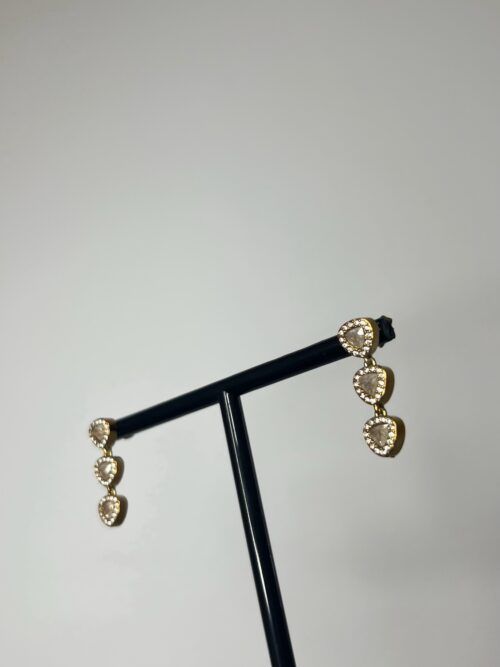 PENDIENTES THREE DIAMOND ACERO