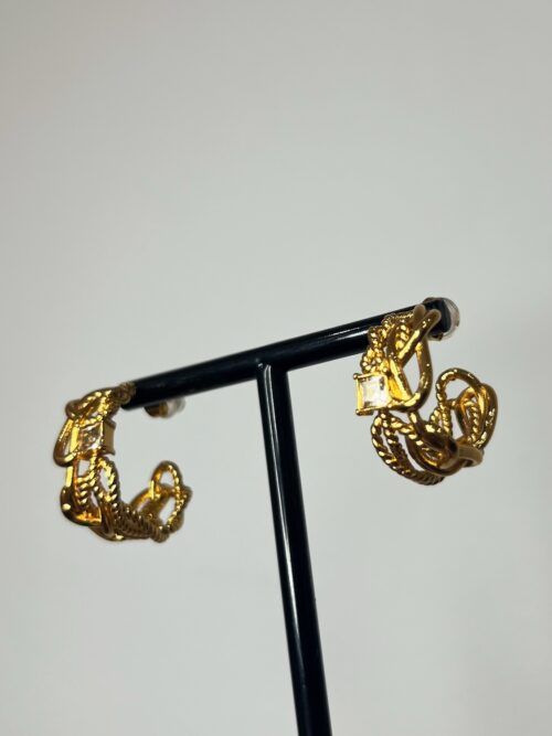 PENDIENTES TRENZADO DIAMOND ACERO